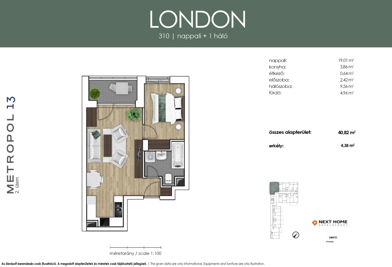 310 új építésű lakás alaprajza